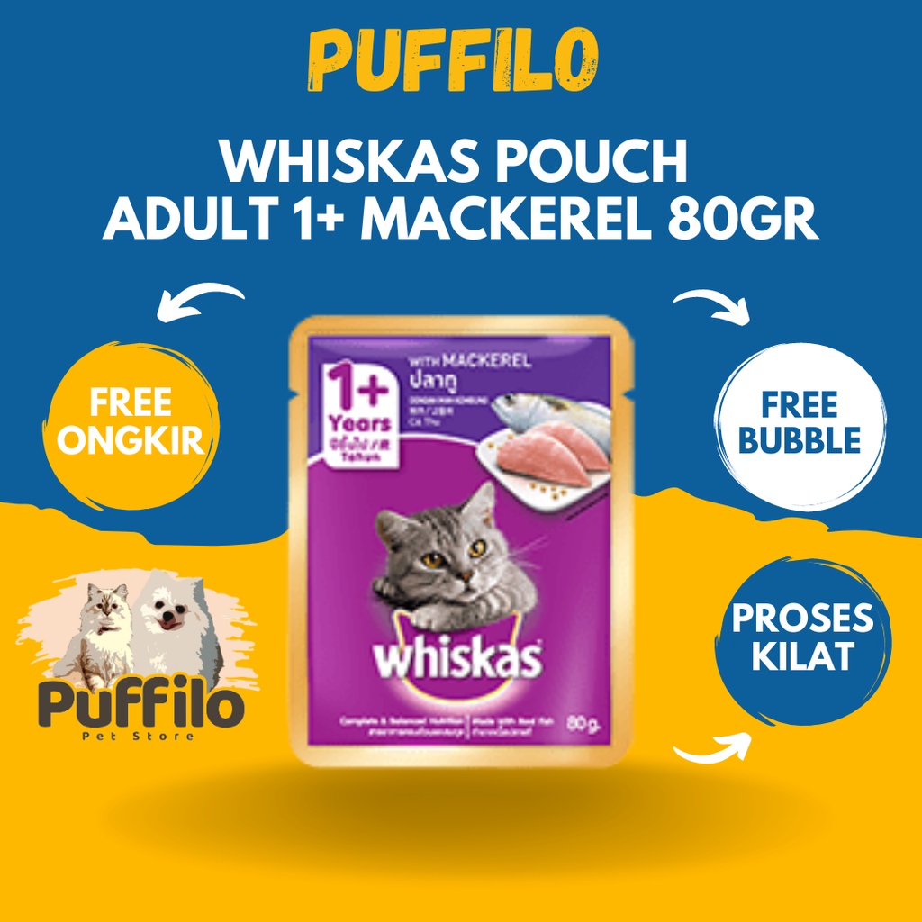 Makanan kucing Whiskas Kemasan Pouch 85gr