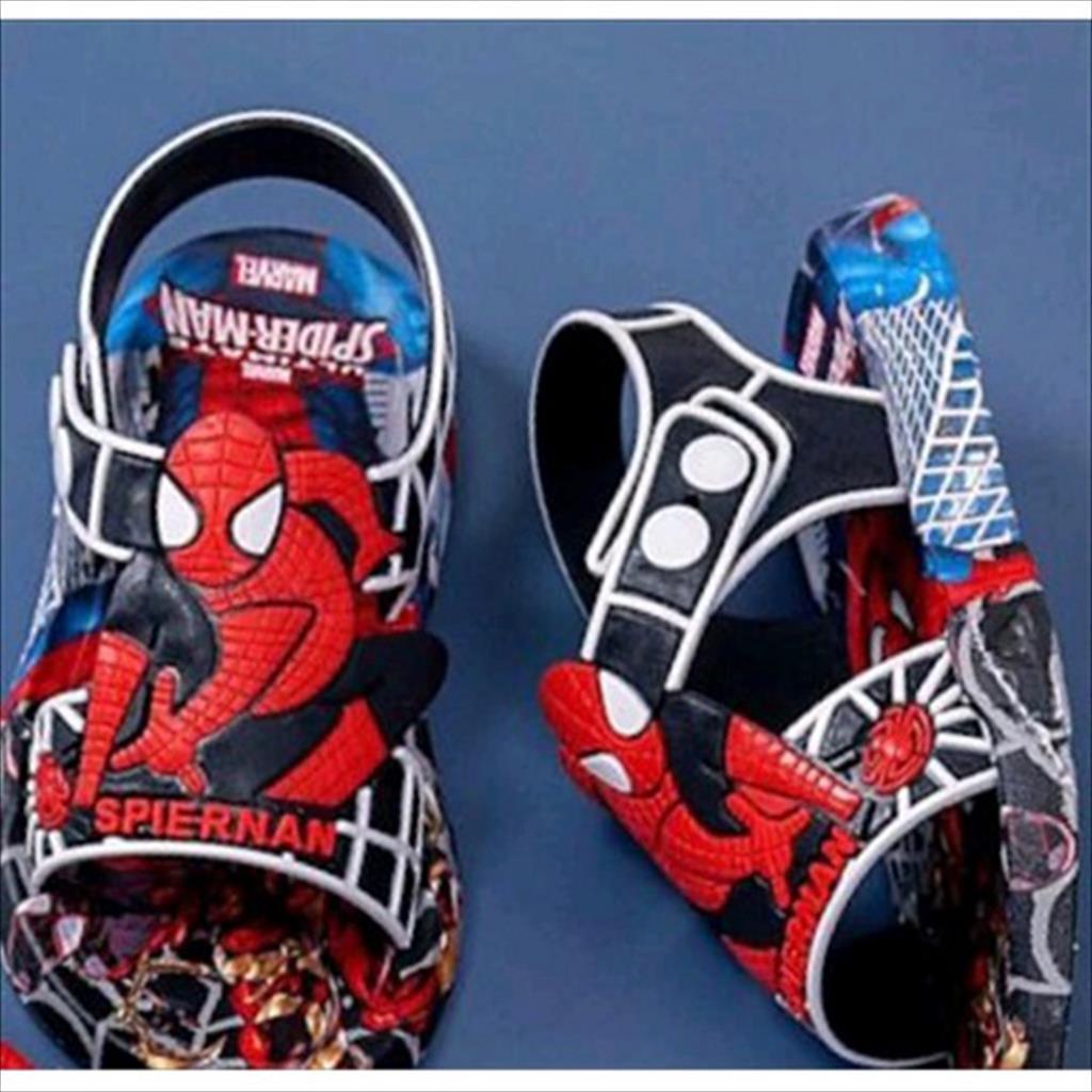 Sandal Slop Let Gunung Jelly Anak Cowok Motif Spiderman Super Keren Trendy Import Mokaya / Size 24-35 (P2258-23) - Fanz Shoes