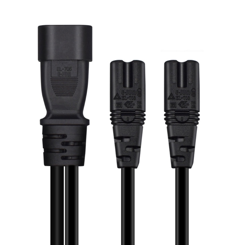 Kabel Adaptor Konektor zzz 3 Cabang C14 Ke Double C7 Colokan Male Ke Female Socket Converter Cable Y-splitter Power Line