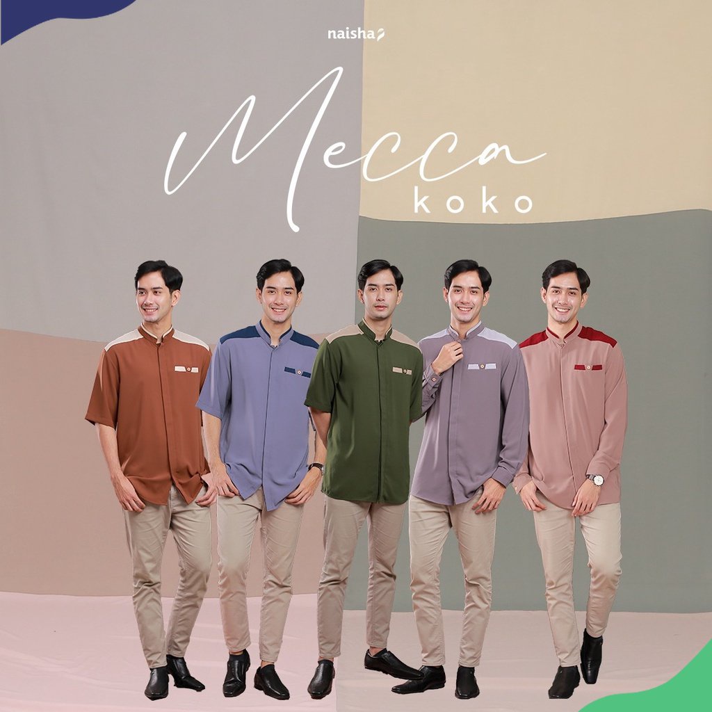 Naisha Official / Mecca Koko Dewasa / Mecca Family Set / Baju Koko Dewasa / Baju Couple Naisha / Sar