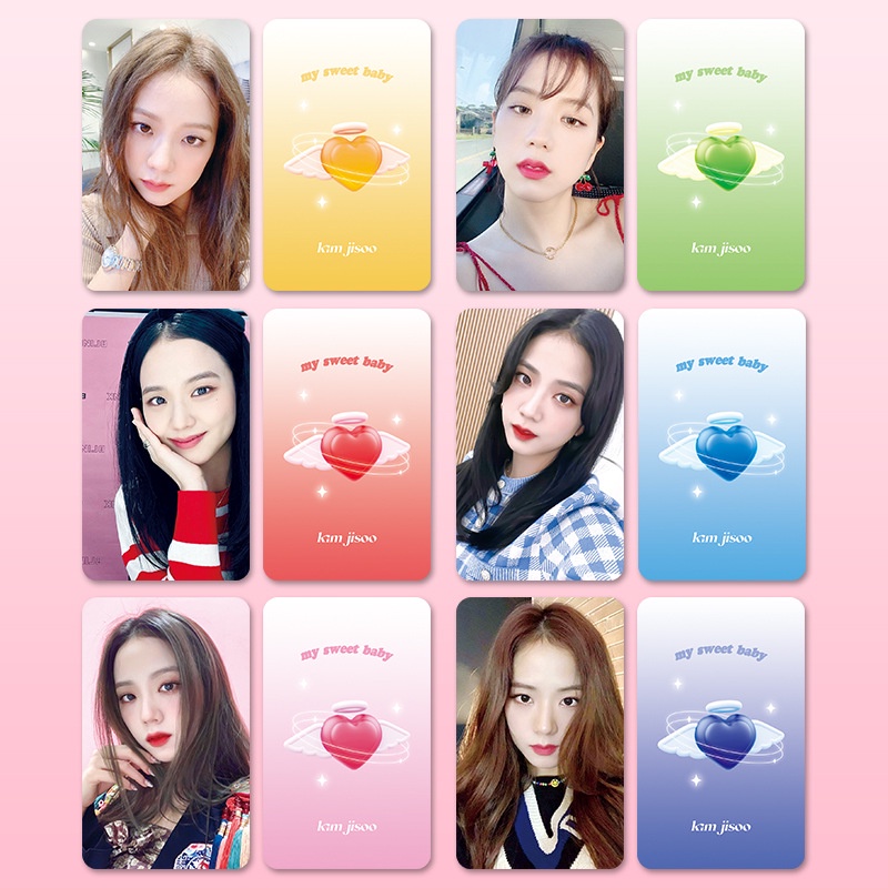 6pcs/set KPOP Blackpink Idol Personal Photocards ROSE JISOO LISA JENNIE Album Kartu Lomo Blackpink