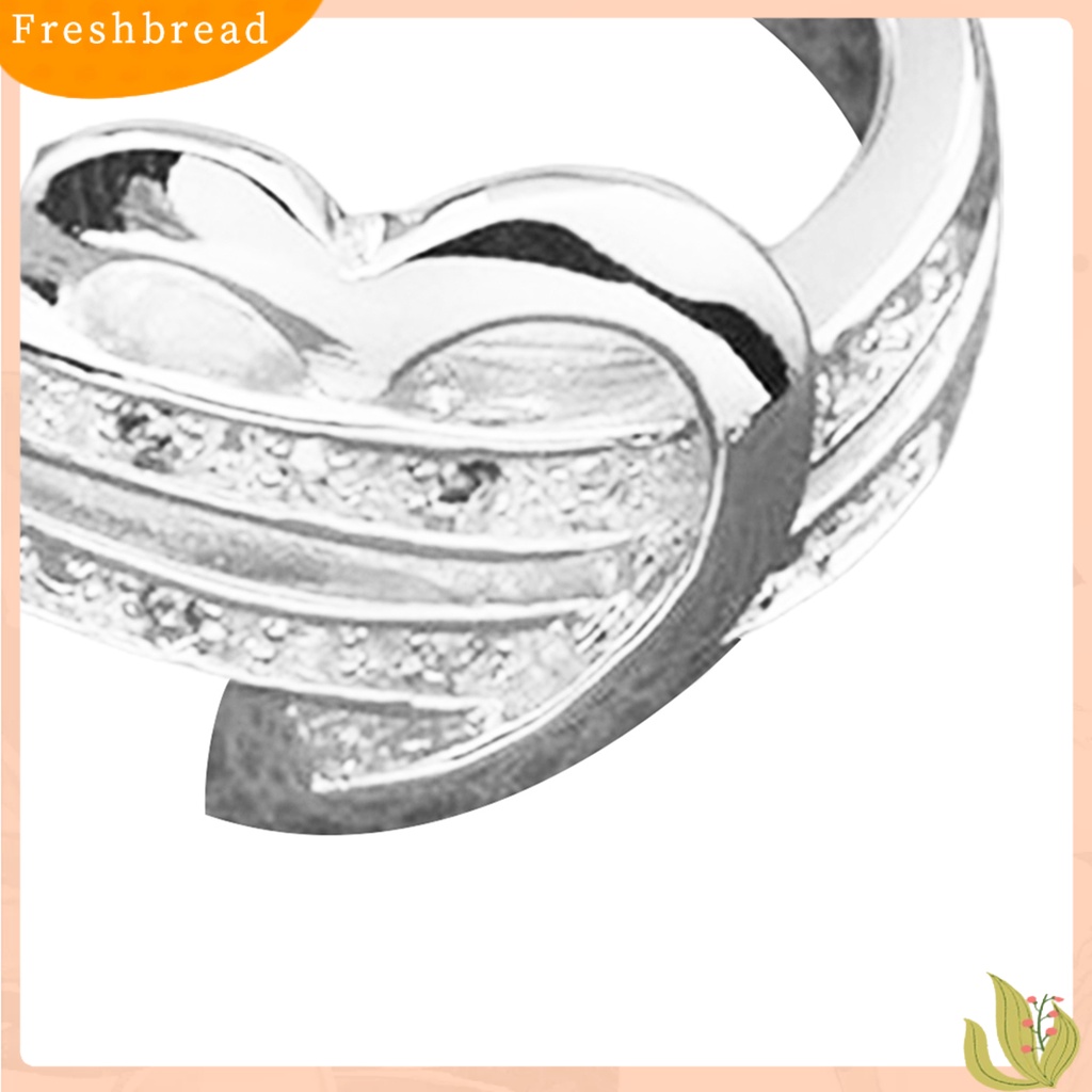 &lt; Freshbread &gt; Cincin Mewah Cantik Bentuk Hati Pertunangan Klasik Bridal Ring Untuk Hadiah