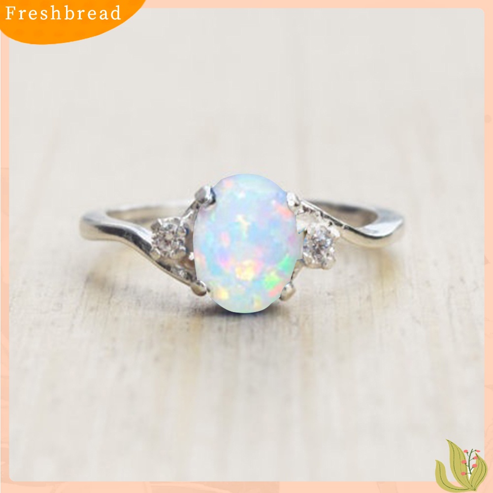 &lt; Freshbread &gt; Fashion Indah Opal Paduan Pesona Cincin Wanita Pengantin Pernikahan Pertunangan Perhiasan