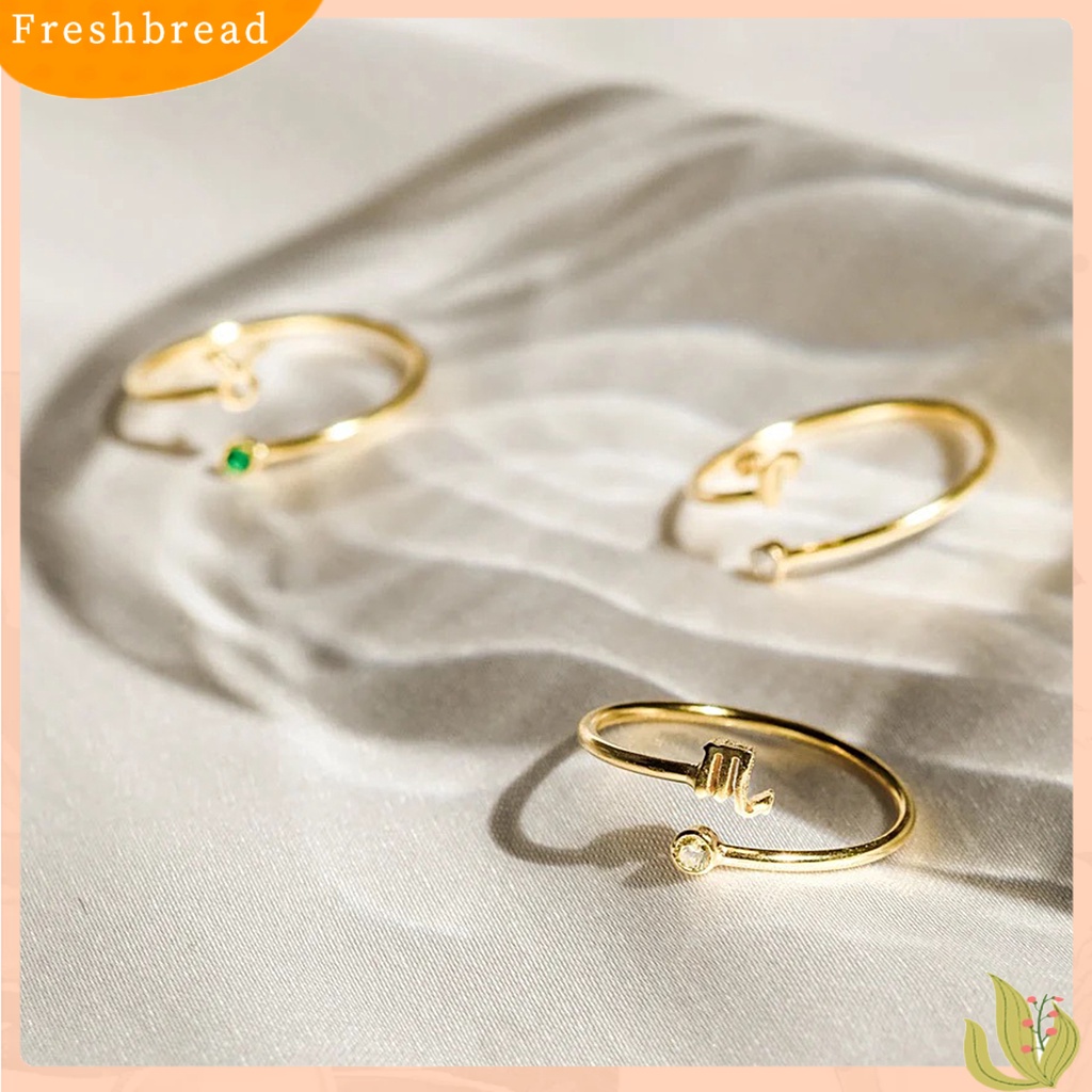 &lt; Freshbread &gt; Wanita Cincin Konstelasi Berlian Imitasi Klasik Fashion Penampilan Electroplating Finger Ring Untuk Pakaian Sehari-Hari