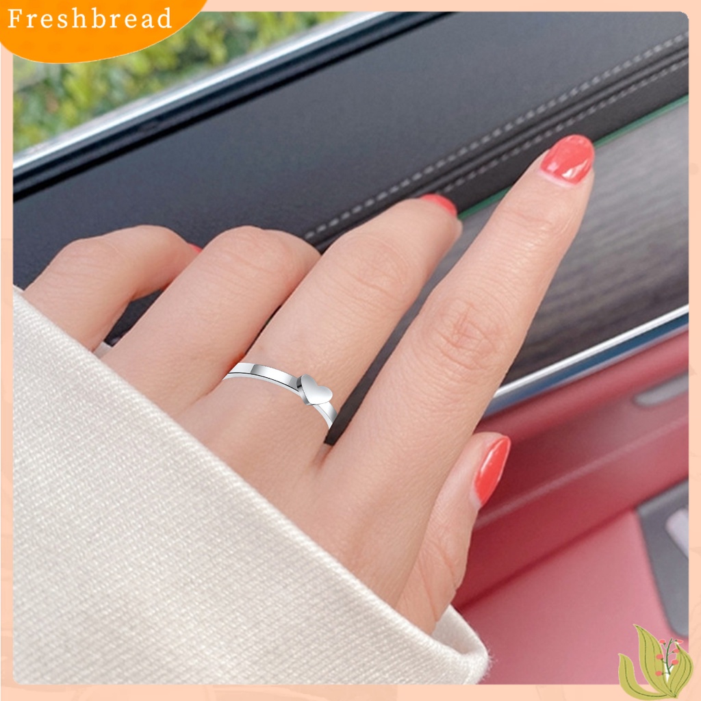 &lt; Freshbread &gt; 2Pcs Cincin Jari Electroplating Bright Luster Hollowed Heart High Polished Pengerjaan Indah Berdandan Permukaan Halus Yang Serasi Hati Janji Cincin