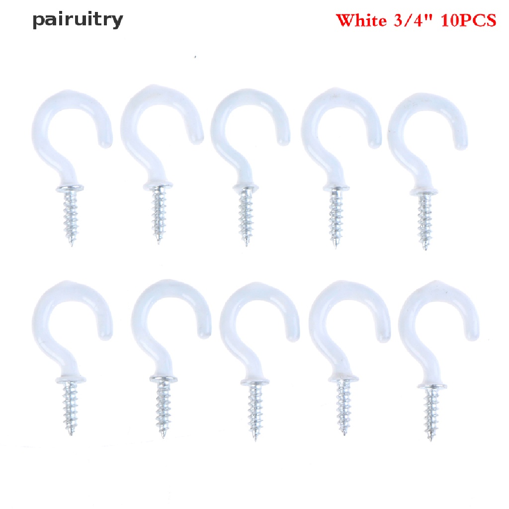 Prt 10Pcs Mug Shouldered Hanger Cup Hooks Heavy Duty Screw-In Ceiling Hooks Cup PRT