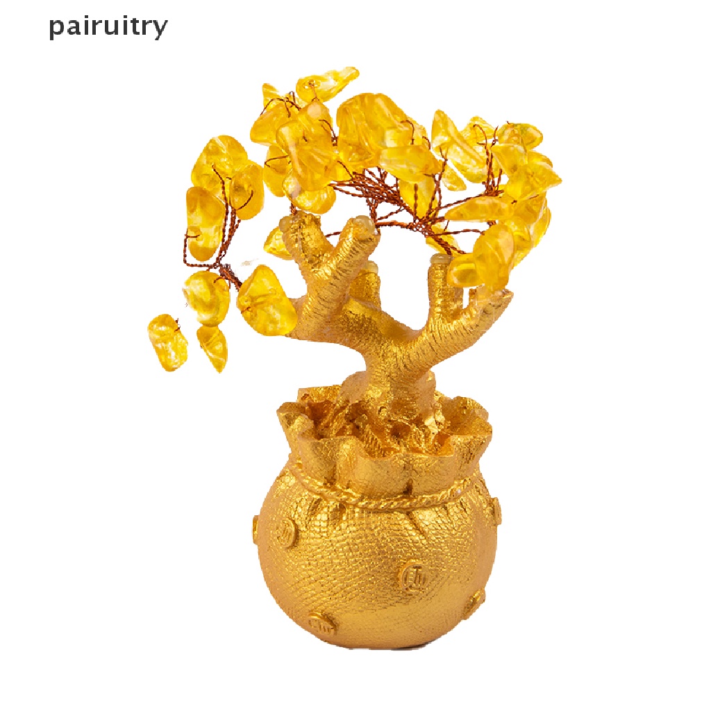 Prt Pohon Uang Kristal Alami Pohon Keberuntungan Feng Shui Money Tree Home Decor PRT