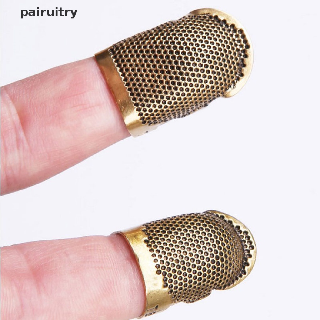 Prt Jahit Thimble Finger Protector Ring Pekerja Keras Logam Kuningan Thimble PRT