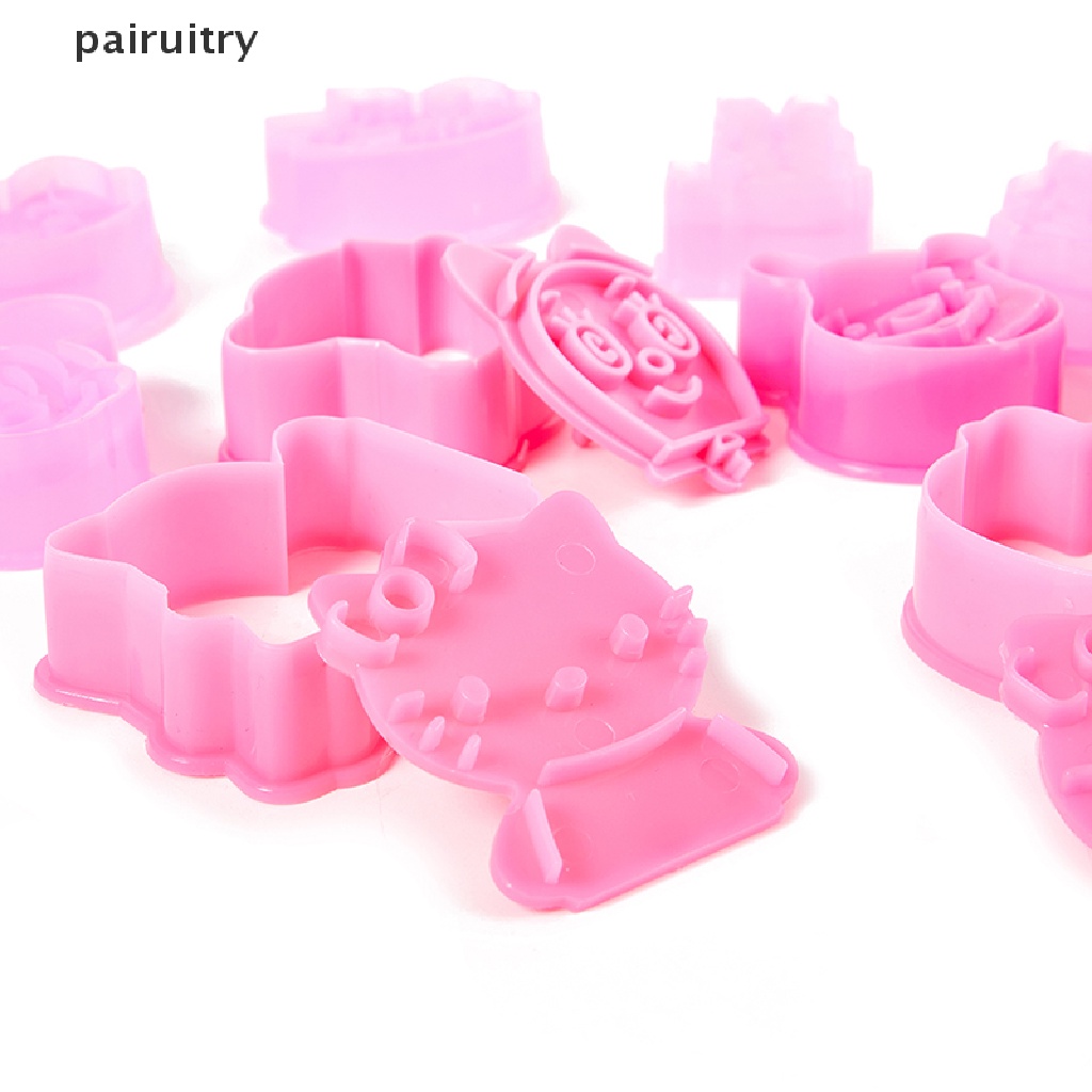 Prt 1pasang Cetakan Kue Kering Plastik Lucu Kartun Pressable Biscuit Mold Cetakan Kue PRT