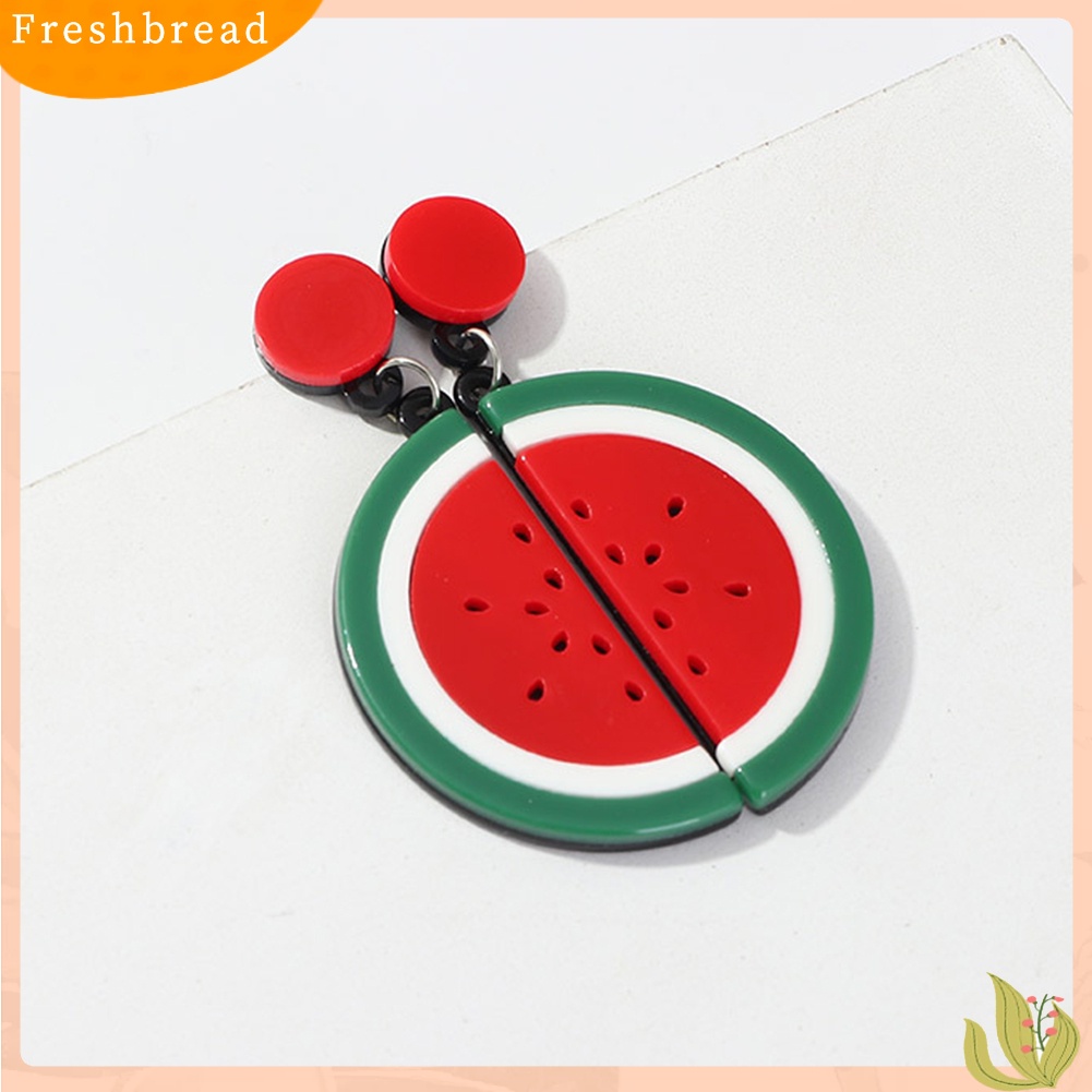 &lt; Freshbread &gt; Semangka Lucu Lemon Strawberry Fruit Series Menjuntai Wanita Ear Studs Earrings