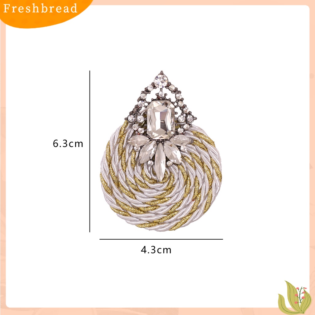 &lt; Freshbread &gt; 1pasang Wanita Buatan Tangan All-match Bulat Berlian Imitasi Drop Earring Perhiasan Fashion