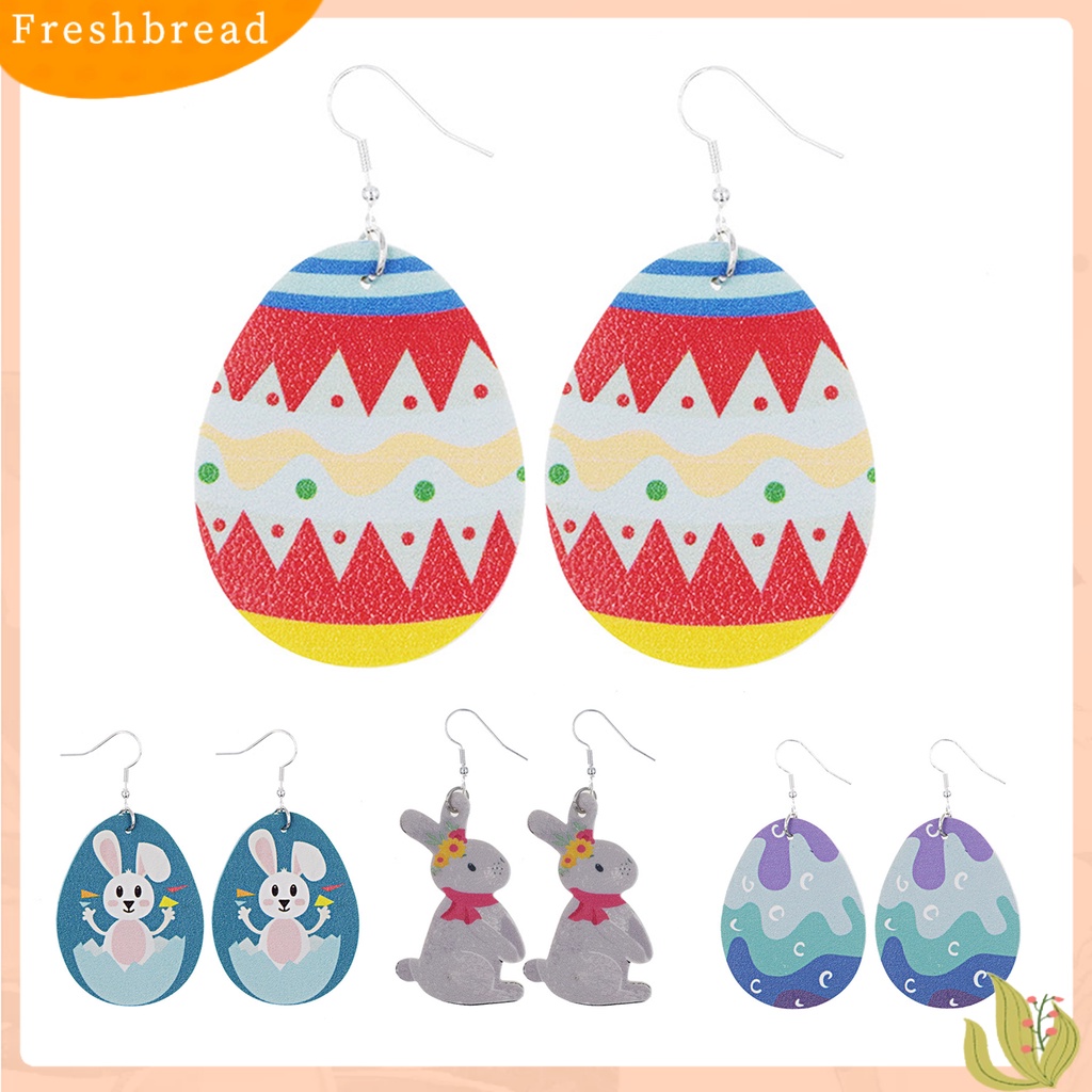 &lt; Freshbread &gt; Anting Menjuntai Nyaman Indah Elegan Easter Bunny Earing Untuk Hajatan