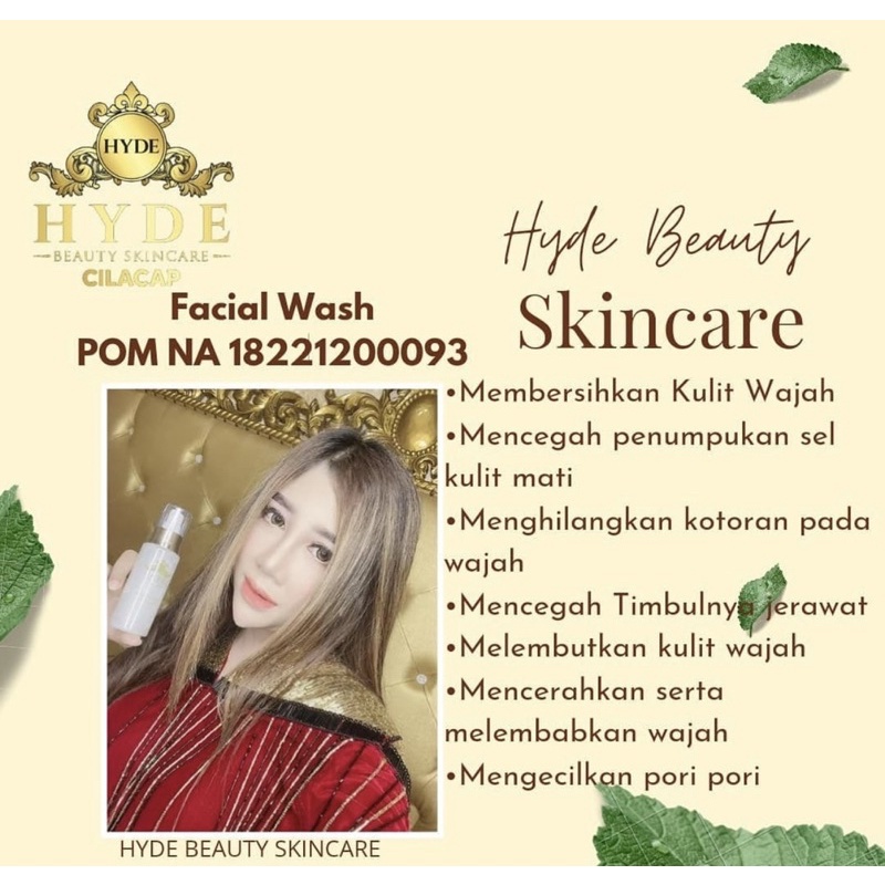 Facial Wash Foam Hyde Beauty Skincare Original Sabun Wajah Hyde Hayde Beauty Skincare Pemutih Pencerah Wajah Glowing Flek Hitam Jerawat Acne BPOM Distributor Hyde Lampung Jakarta Metro