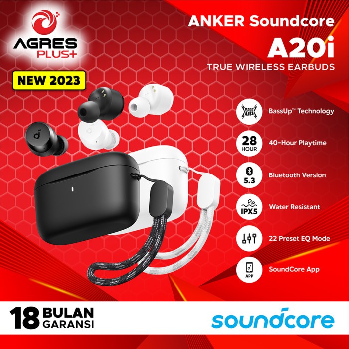 ANKER Soundcore A20i DOTS TWS Earphone Wireless Bluetooth 5.3 A3948 KADO AGP