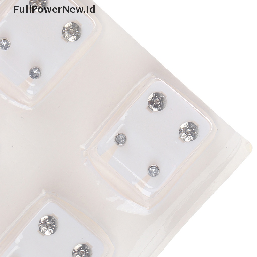 Power 12pasang Anting Alat Ear Stud Surgical Steel Earrings Jewelry ID