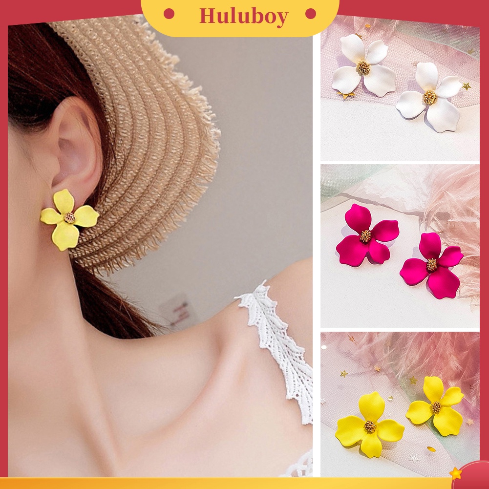 {Ready Stock} Fashion Gadis Bunga Telinga Studs Wanita All-match Tanggal Pesta Perjalanan Anting Hadiah