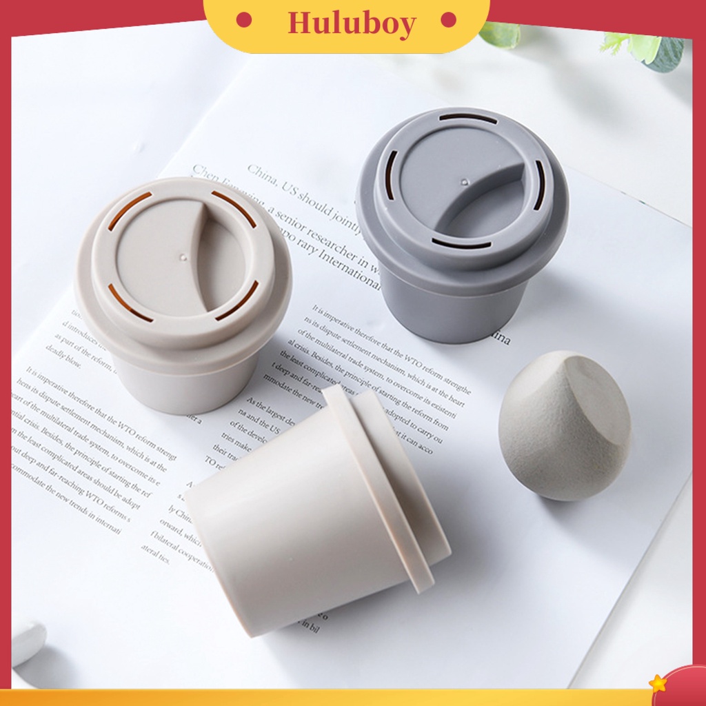 {In Stock} Kotak Penyimpanan Telur Kecantikan Bentuk Cangkir Portabel Anti Jamur Sponge Puff Holder Case