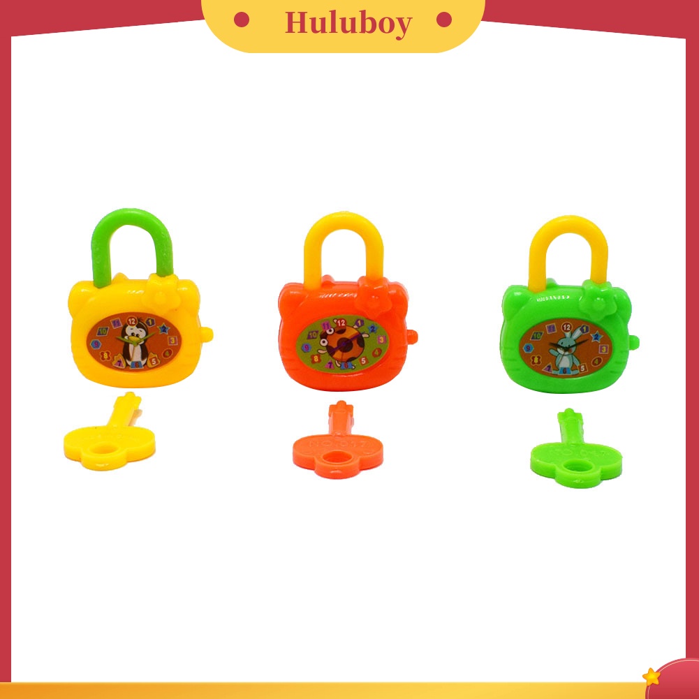 {In Stock} 5Pcs/Set Kunci Plastik Mini Warna-Warni Dengan Kunci Mainan Edukasi Anak Hadiah