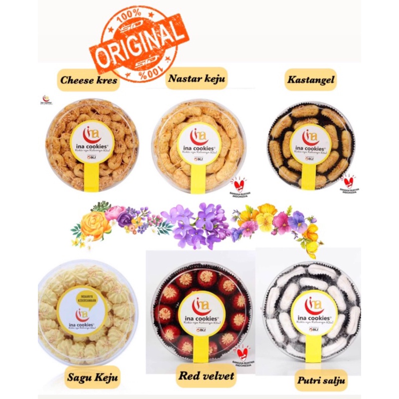 

[Ready-Stock]/ Kue Kering Nastar Kastangel Lebaran Ina Cookies size 500 gr Parcel Hampers super enak Bestseller