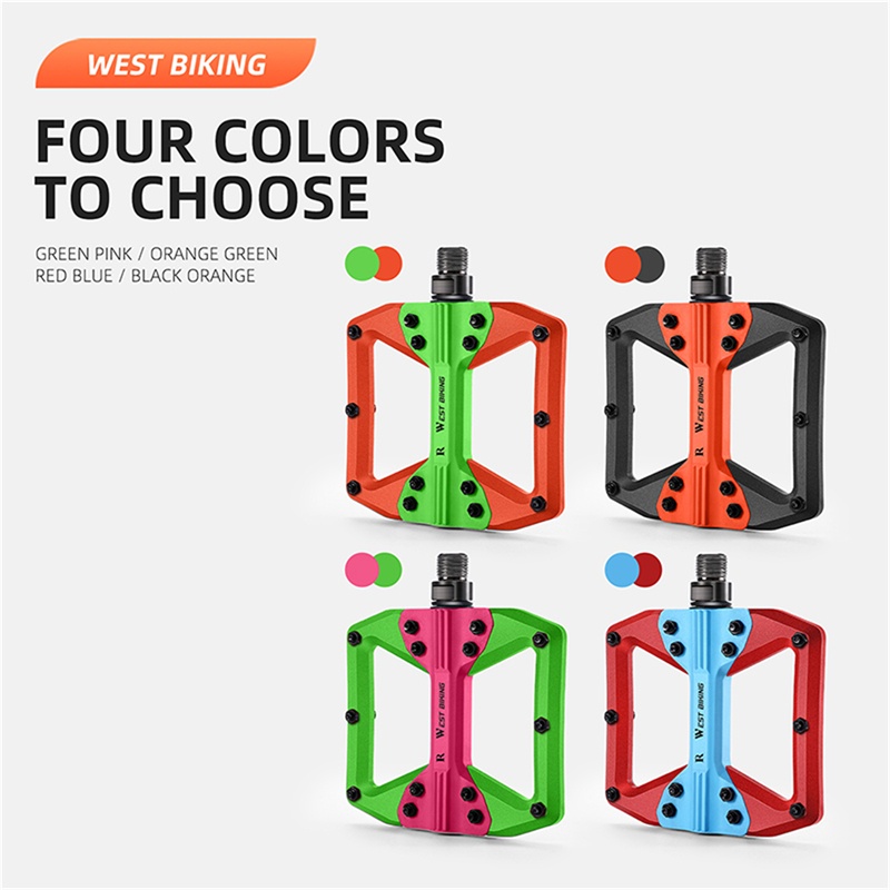 [AYBX] Nilon Pedal Sepeda Gunung Melebar Non-slip Bantalan Sepeda MTB Off-road Bersepeda Aksesoris Universal