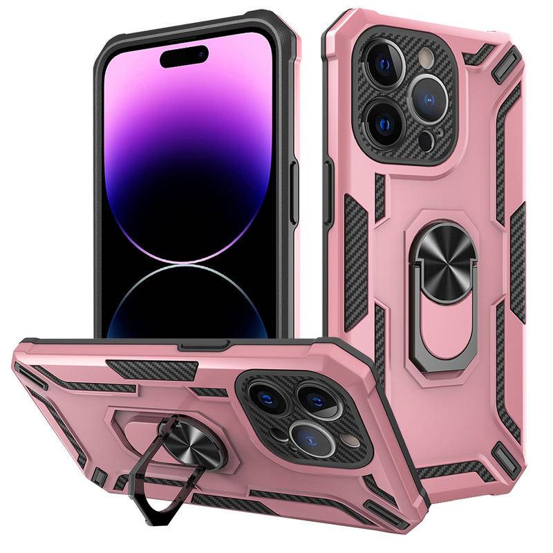 Baru 2in1 Untuk iPhone 14 Pro Max Militer Grade Bumper Armor Cover Untuk Iphone14 13 12 11 Pro Max Shockproof Bumper Ring Holder Penutup Belakang