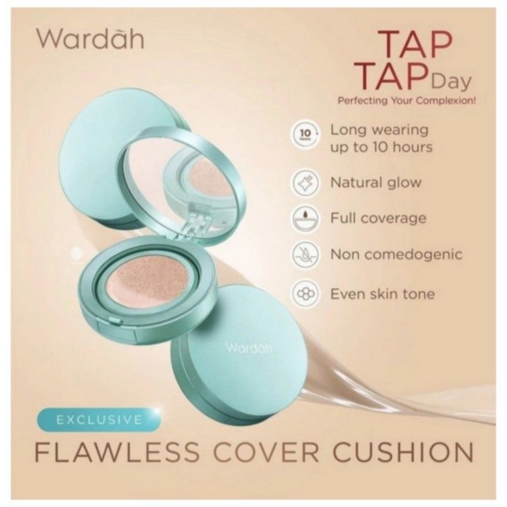 WARDAH Refill Exclusive Flawless Cover Cushion 15g - 04 Natural - Apple_Kosmetik