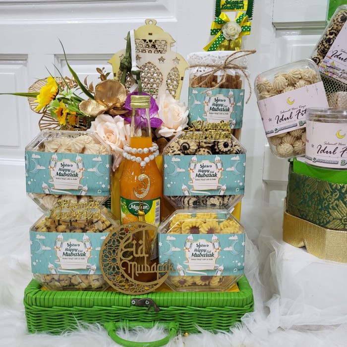 

Paket Dekorasi Lebaran Idul Fitri Hampers Parcel Hadiah Kue Kering 037 - A