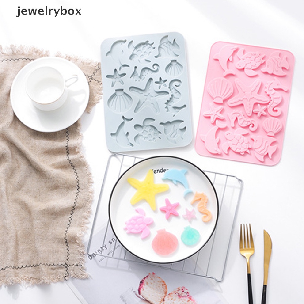 [jewelrybox] Silica Gel Cake Dekorasi Kue Cetakan Coklat Silikon Biologi Laut Butik