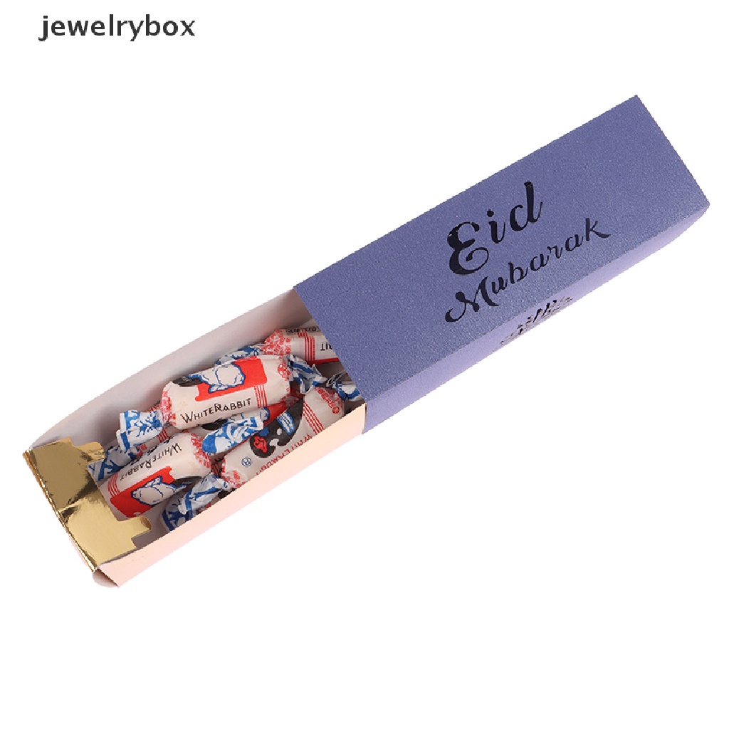 [jewelrybox] 10pcs EID Mubarak Gift Box Ramadhan Kareem Dragee Candy Cookie Packing Kotak Butik