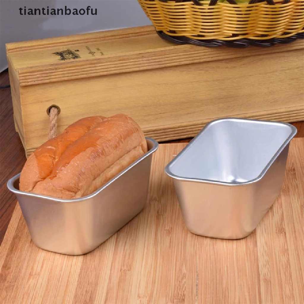 [tiantianbaofu] 1pc Cetakan Kotak Persegi Alat Baking Aluminium Alloy Anti Lengket Roti Cake Toast Pan Butik