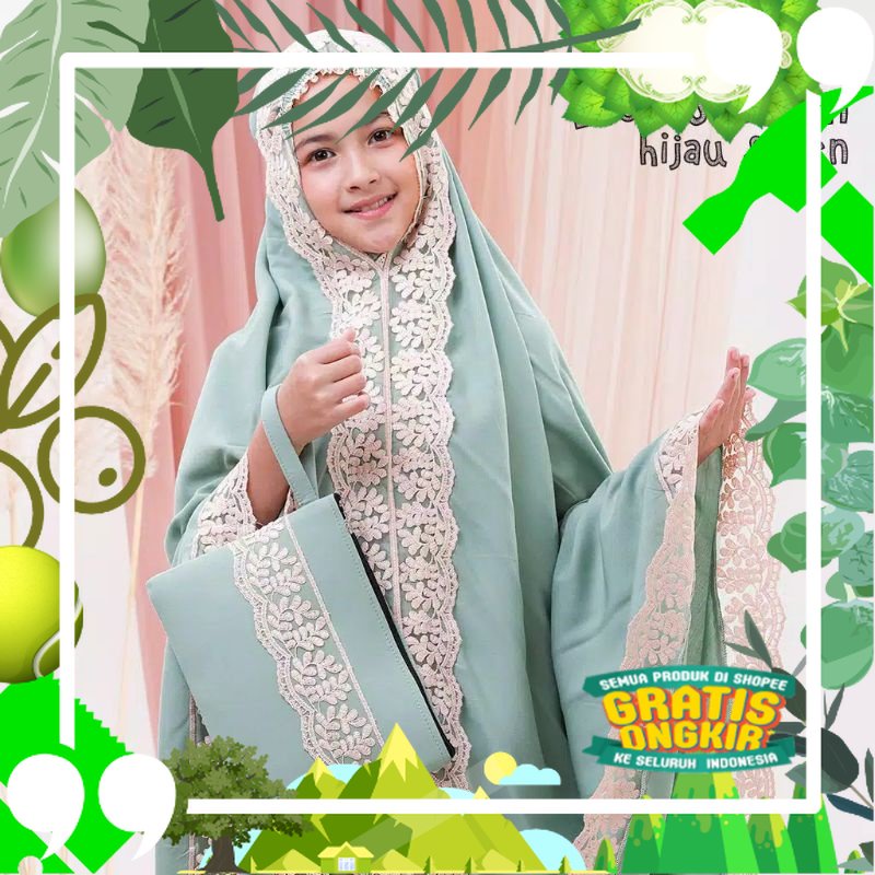 MUKENA ANAK BORDIR RENDA MEWAH COUPLE MUKENA IBU DAN ANAK MUKENA SHIREEN MUKENA KHADIJAH MUKENA PALE