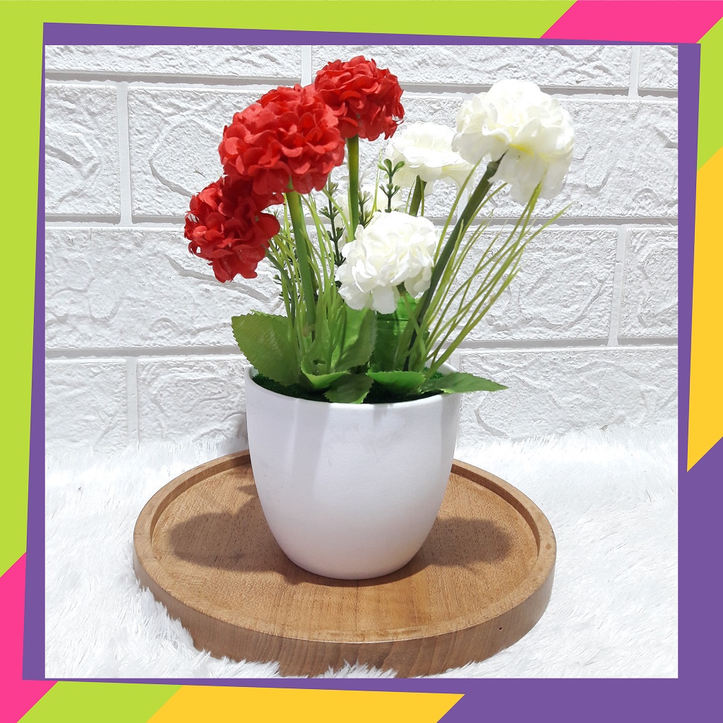 1534 / Pot bunga tanaman hias Artificial / Vas bunga pajangan bunga Artificial / Buket bunga hias