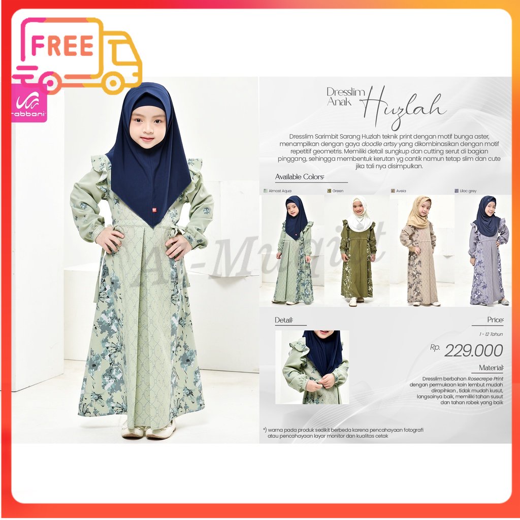 DISKON RABBANI ORI (Dresslim Anak Only DRESSLIM ANAK SARANG HUZLAH Al-Muqiit.Shop