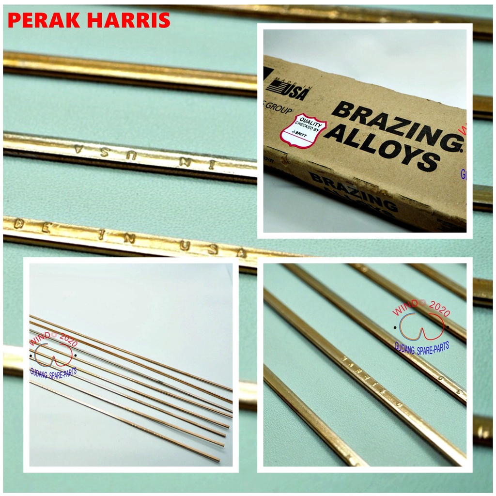 PERAK HARRIS U.S.A 100% ORIGINAL |  KAWAT LAS TEMBAGA LAS PIPA AC / KULKAS PERAK BRAZING ALLOYS