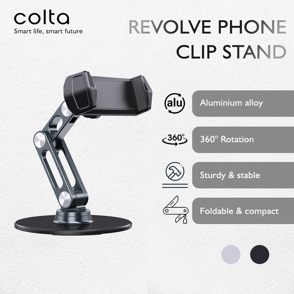 Colta Revolve Phone Clip Stand Holder Aluminium Dudukan HP Bracket Handphone