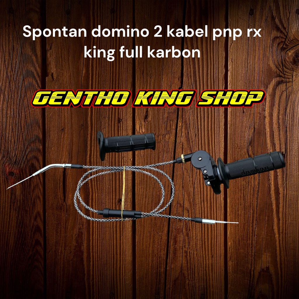 GAS SPONTAN DOMINO 2 KABEL FULL KARBON PNP RX KING