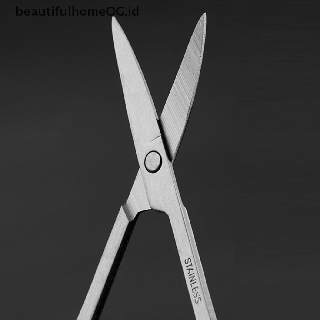 // Lebaran// Kepala Bulat Lengkung Kumis Hidung Telinga Hair Remover Scissor Trimmer Safety Scissor **