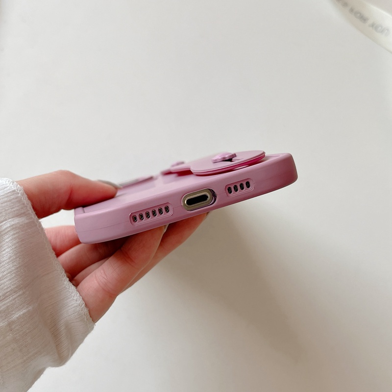 IPHONE Gelang Gelombang Ungu Support Soft Case HP iP Iphone6 6S 7 8 14+Plus SE 2020 X XS XR 11 12 13 Pro Max Cewek Wanita FTD Casing Apple