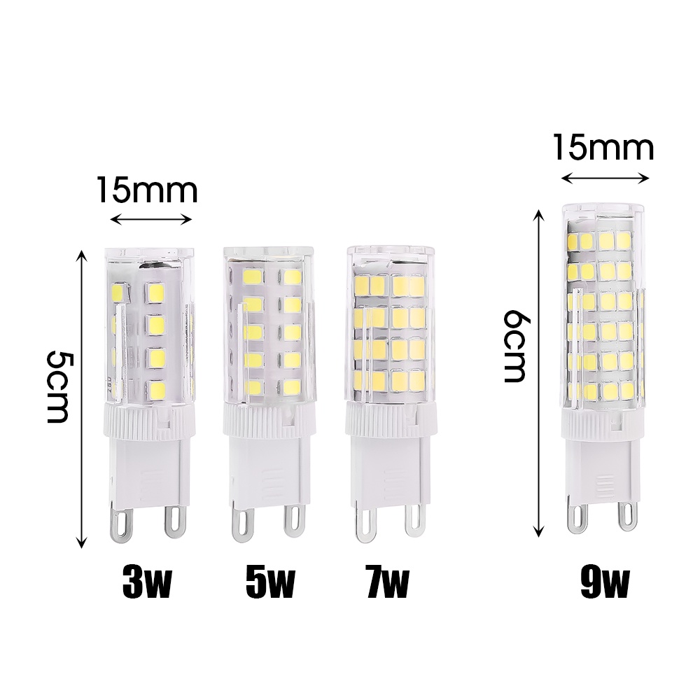 3per5 /7/9W G9 Lampu LED Efisien Perlindungan Mata Putih Sorot Serbaguna Jangkauan Luas Hemat Energi Lampu Bohlam Lampu Manik-Manik Pencahayaan Sangat Terang Lampu Gantung Bohlam