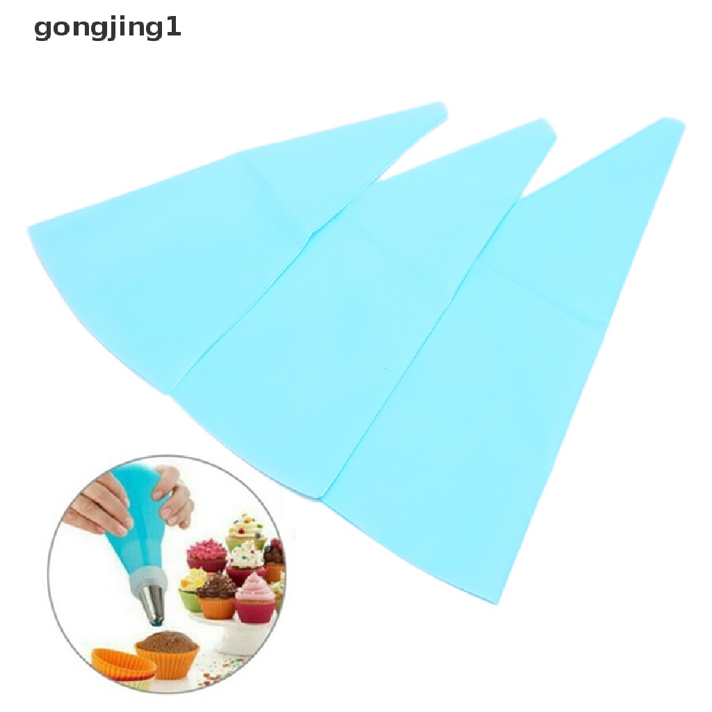 Ggg Reusable Silicone Icing Piping Cream Pastry Bag DIY Alat Dekorasi Kue Baking ID