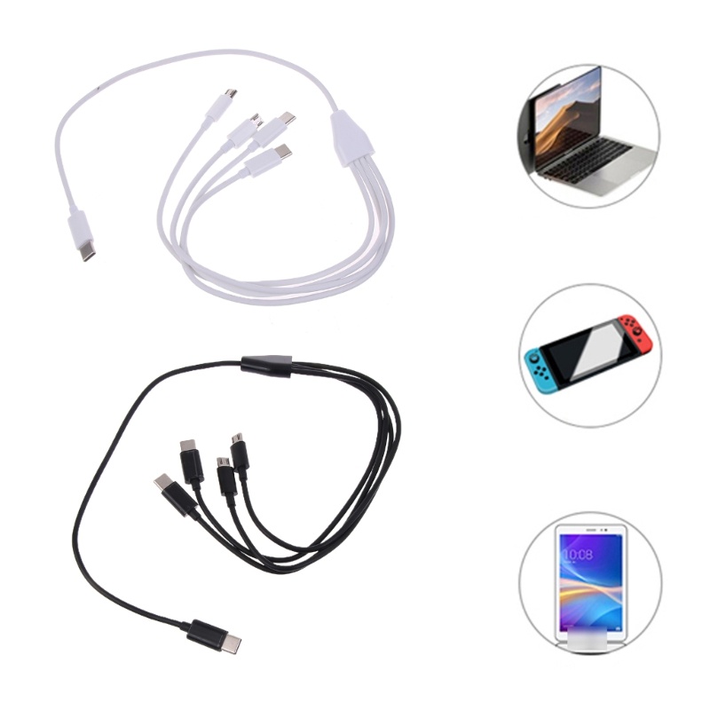 Zzz Kabel USB C Ke Micro USB Tipe C 4-in-1 Untuk Ponsel Multi Charging Wire