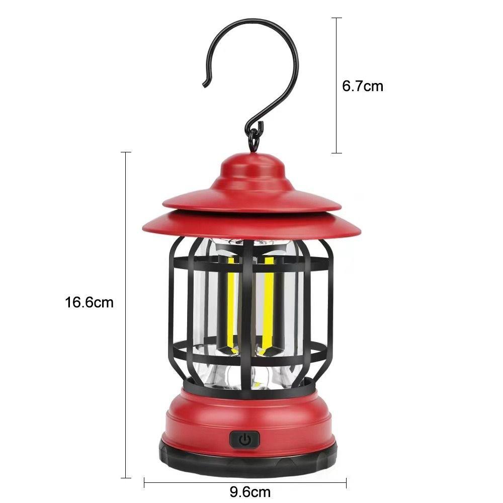 Lanfy Outdoor Camping Lampu Taman Rumput Jalan Emergency Lamp Travel Lampu Gantung Dimmer Lampu Retro Vintage Camp Lamp