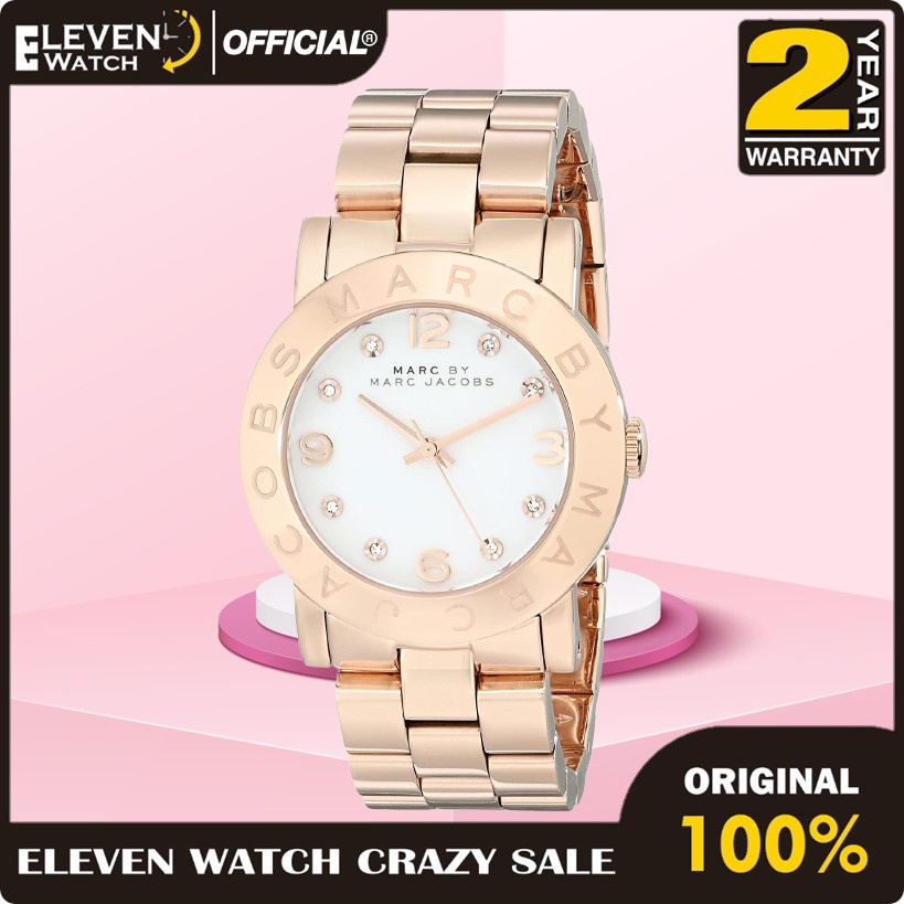 [Promo] Jam Tangan Wanita Marc Jacobs / Marc Jacob MBM3077 / MBM 3077 Amy Rose Gold-tone  Garansi 2 