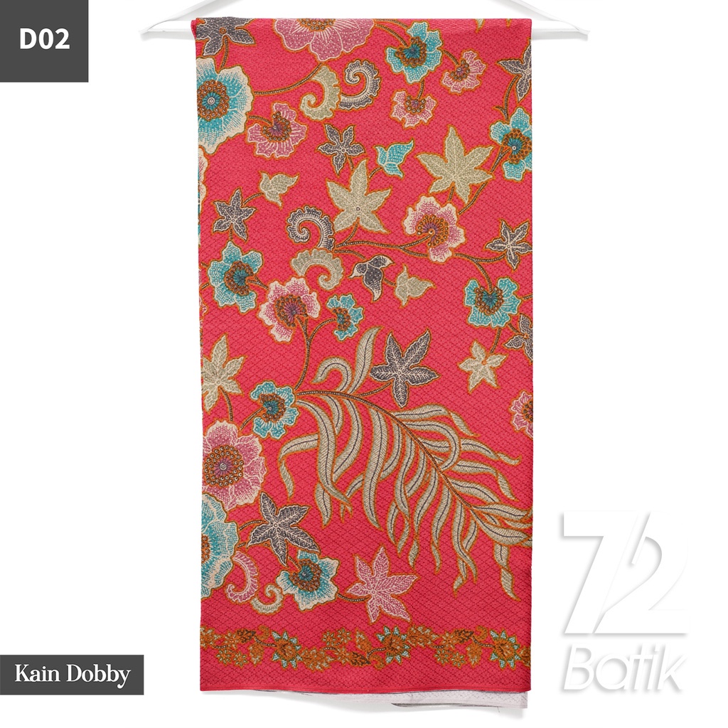 KAIN BATIK PREMIUM Dobby Motif Kembang Palem Warna Orange 723524 Cap 72 Jarik Jarit Samping Kebat Panjang Batik Dobby Modern Premium Bahan Seragam Batik Pernikahan Kantor Keluarga Murah Kamen Jadi Batik Bali Lembaran