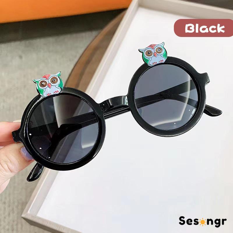 Kacamata Hitam Kartun Owl Lucu Warna-Warni Untuk Anak - SG