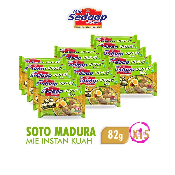 

Sedaap Mie Instan Soto Madura 82 gr x 15 pcs