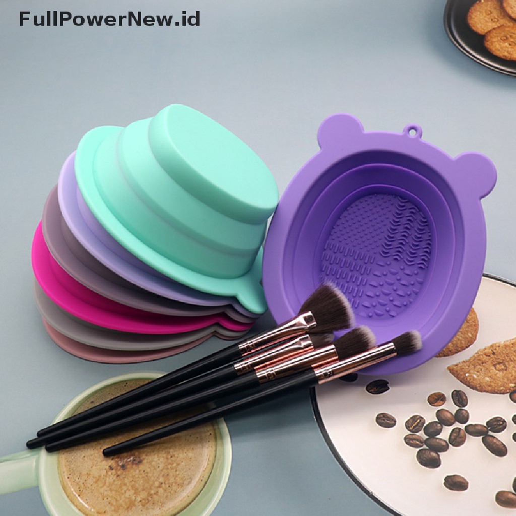 Power Makeup Brush Cleaner Scrubber Pads Cuci Alas Silikon DIY Masker Mangkuk ID