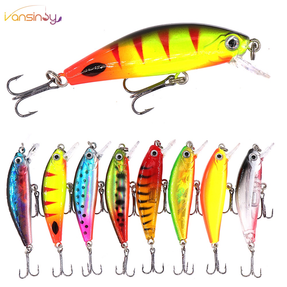 Umpan Casting 6.7g/5.5cm Fishing Sinking Minnow Lure Umpan Ikan Alat Pancing Kail Plastic Bait Umpan Mancing