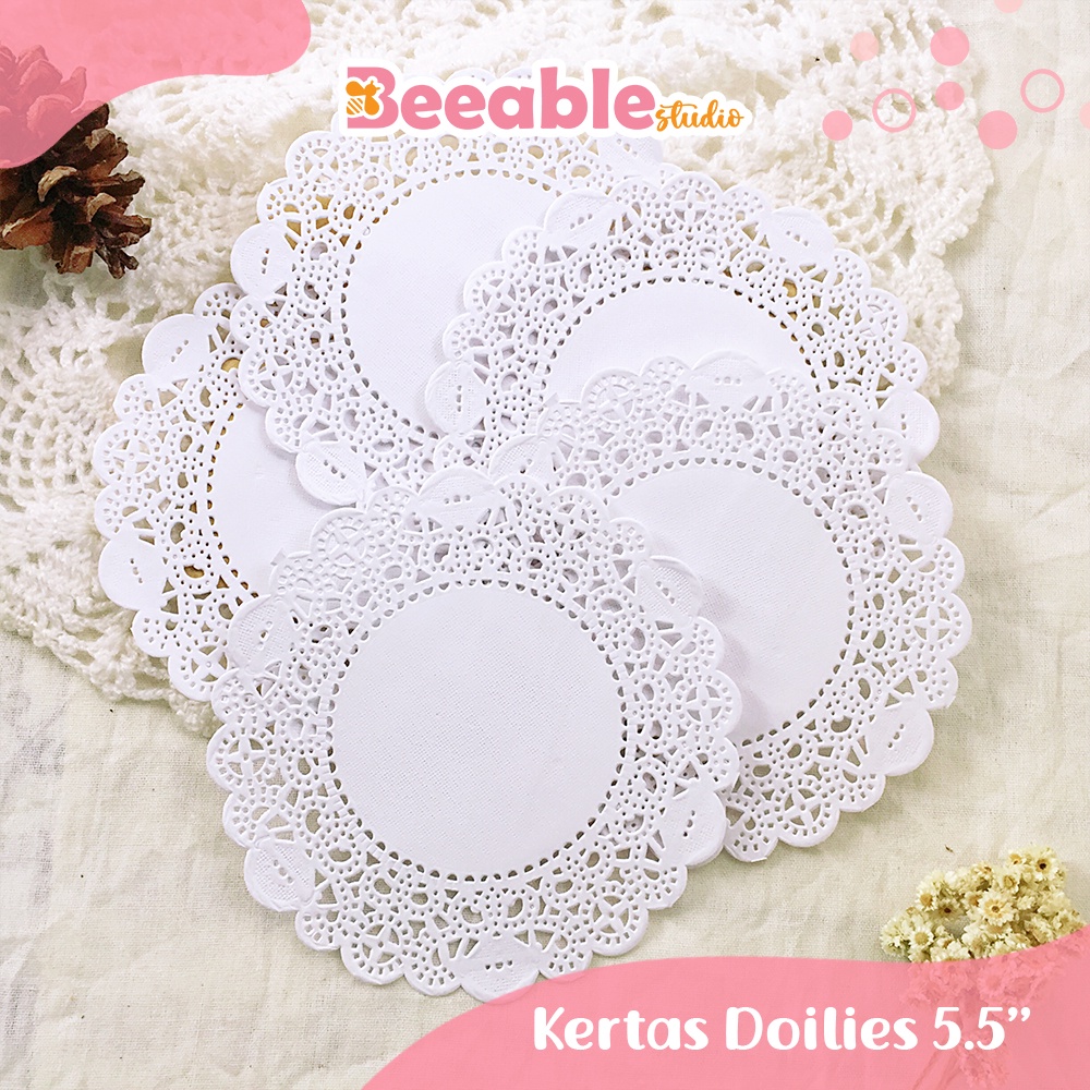 

Kertas Doilies 5.5" Paper Lace Alas Renda Jurnaling Scrapbook Krafting | Beeablestudio