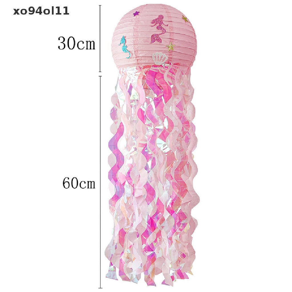 Xo Mermaid Dekorasi Pesta DIY Gantung Lentera Ubur-Ubur Mermaid Kecil Laut Party OL